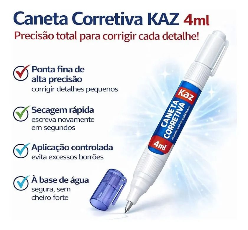CANETA CORRETIVA KAZ 131 4ML